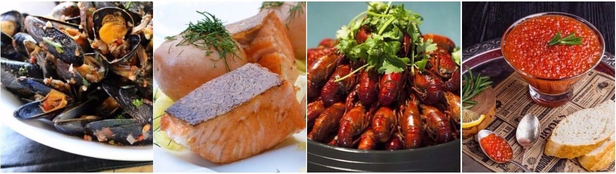 Fish, caviar and seafood to increase male power
